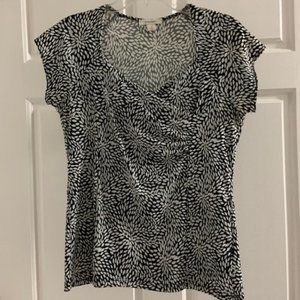 Black and White Top - Cute Neckline